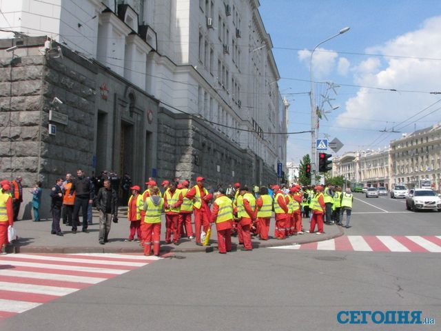 В Харькове вышли на митинг работники предприятий. Фото: А.Пересичный
