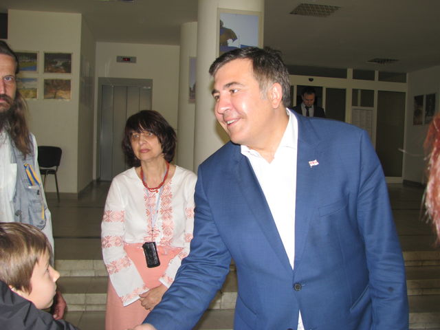 Саакашвили пообщался с Коломойским. Фото: Андрей Никитин<br />
