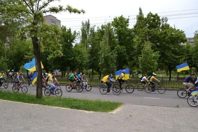 Велопробег за единство Украины в Николаеве Фото: vk.com/ukrone