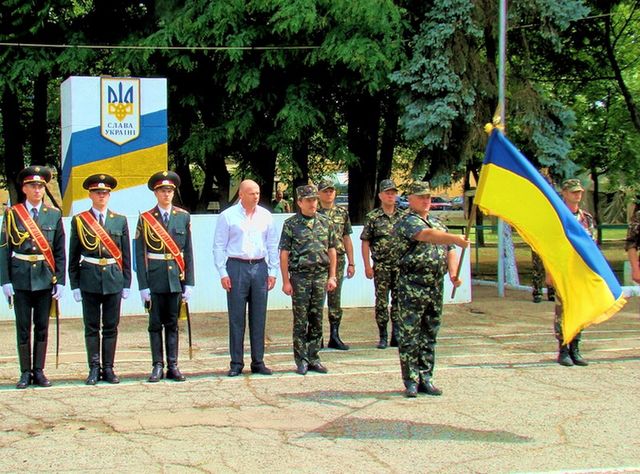 Торжества в честь создания батальона теробороны в Одесской области. Фото: mil.gov.ua