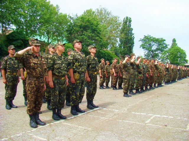 Торжества в честь создания батальона теробороны в Одесской области. Фото: mil.gov.ua