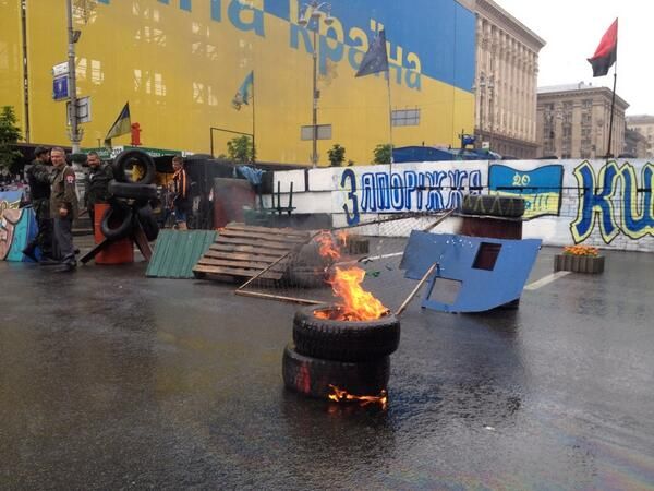 В Киеве снова горят покрышки Фото: С. Андрушко