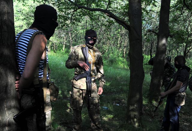 <p>Тренування батальйону "Схід" під Донецьком. Фото: AFP</p>