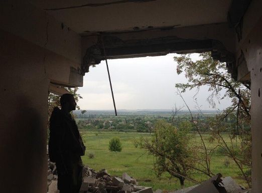 Поселок Семеновка недалеко от Славянска. Это одна из точек наибольшего противостояния между украинской армией и боевиками. Фото twitter.com/Sloviansk