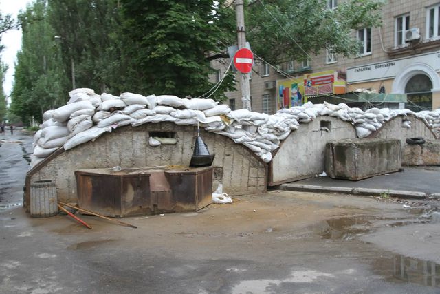 "Наследство", оставленное  боевиками в Славянске. Фото:  пресс-центр АТО