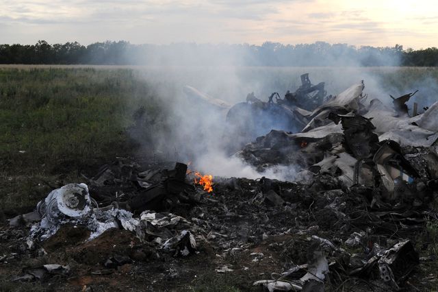 <p><span>Літак збили &nbsp;неподалік від кордону з Росією</span>. Фото: AFP</p>