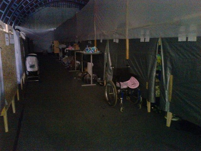 Так выглядит лагерь для беженцев в промзоне. Фото: facebook.com/vsevolod.filimonenko