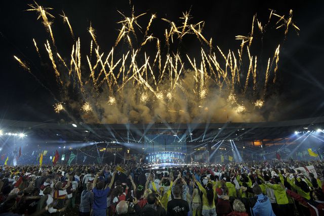 Шотландія. Церемонія закриття Ігор Співдружності 2014 на стадіоні 