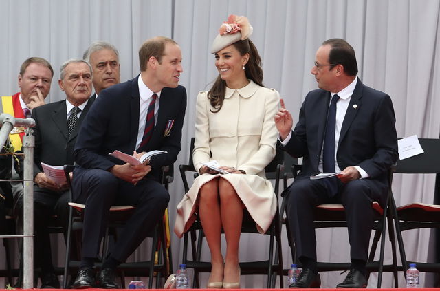 Принц Уильям, Франсуа Олланд и герцогиня Кэтрин Фото:AFP