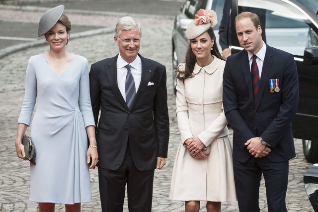 Королева Матильда, король Филипп, принц Уильям и герцогиня Кэтрин Фото:AFP