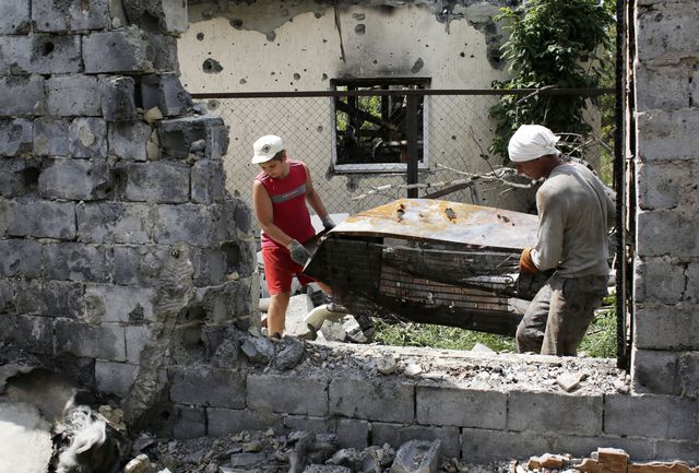 <p>Такий вигляд має Слов'янськ після перебування терористів. Фото: AFP</p>