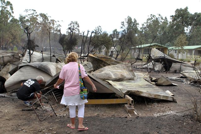 Франция. На острове Корсика в лагере произошел пожар. Спасатели эвакуировали больше тысячи человек. Фото: AFP
