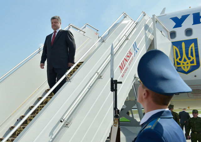 Петро Порошенко прибув до Мінська. Фото: прес-служба президента України