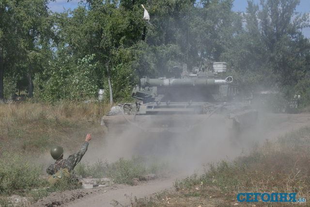 Тренировка военных части А-0501 перед АТО. Фото: М.Иванов