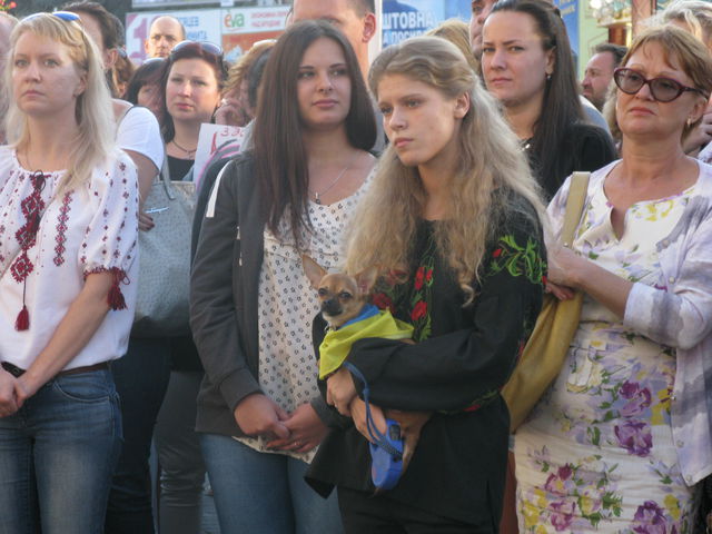 В Днепропетровске протестовали против агрессии России. Фото: Андрей Никитин