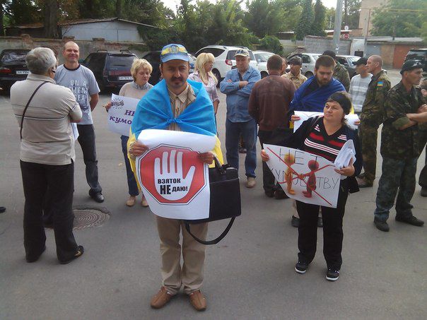 Протест был немногочисленным. Фото: vk.com/zakutko92