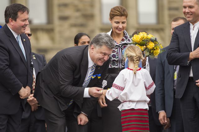 Петр Порошенко и его супруга. Фото: AFP