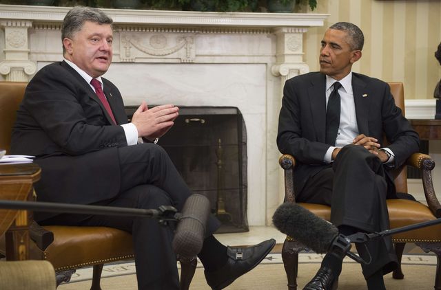 Петр Порошенко встретился с Бараком Обамой, фото AFP
