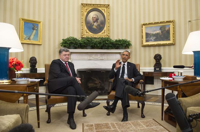 <p><span>Петро Порошенко зустрівся з Бараком Обамою, фото AFP</span></p>