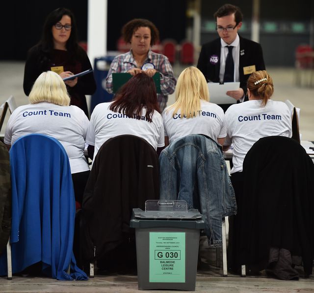 <p>В Шотландії завершилося голосування на референдумі, фото AFP</p>