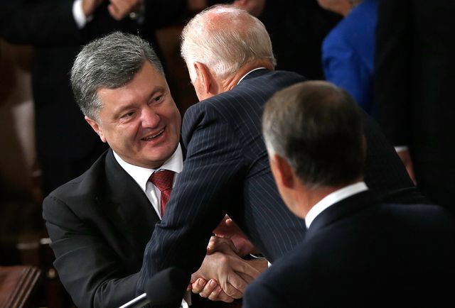 Петро Порошенко в Конгресі США. Фото: AFP
