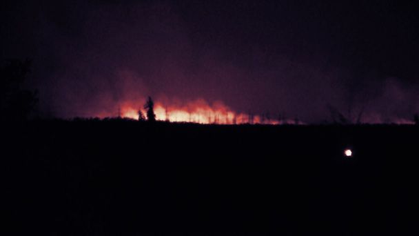 На окраине Мариуполя горят поля