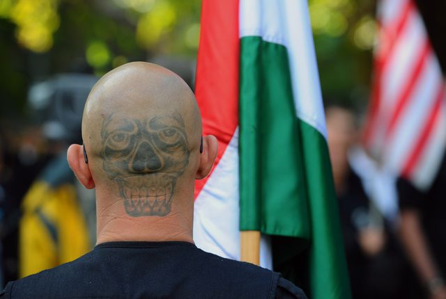Угорщина. У Будапешті активісти вийшли на мітинг з вимогою створити нову націоналістичну організацію. Фото: AFP