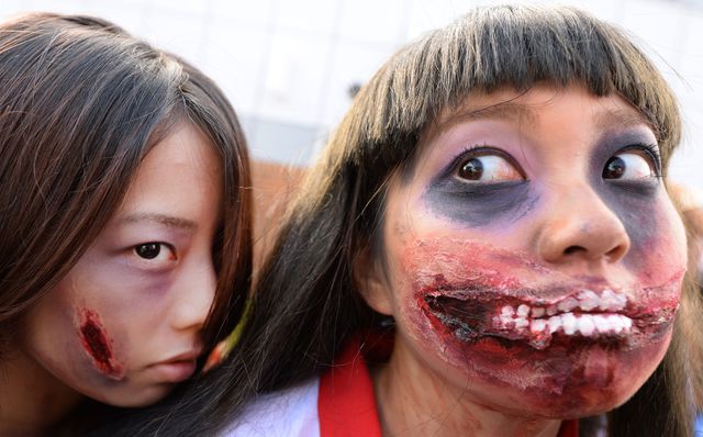 Несмотря на то, что праздник пришел с Запада и к японским верованиям имеет самое крайнее отношение, в Японии Хэллоуин прижился. Фото: AFP