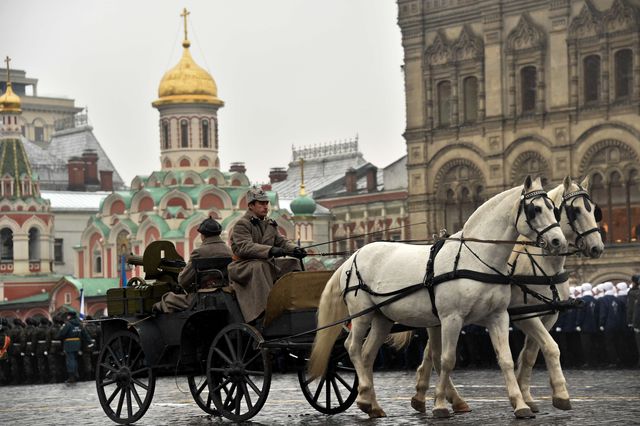 У Москві, на Красній площі, пройшли урочистості на честь Параду 1941 року. Фото: AFP