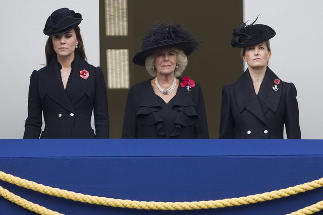 Герцогиня Кэтрин, герцогиня Корнуольская Камилла и графиня Уэссекская Софи AFP<br /><br />
