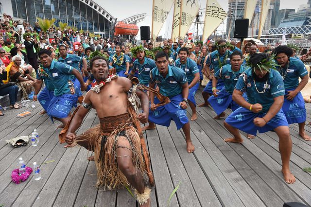 В Сиднее мужчины исполнили  национальный традиционный танец маори – Хака. Фото: AFP