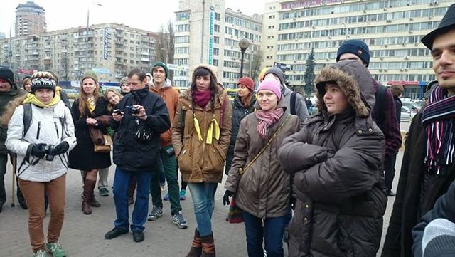 <p>Акція з порятунку "Жовтня". Фото: Maidan Press Center</p>