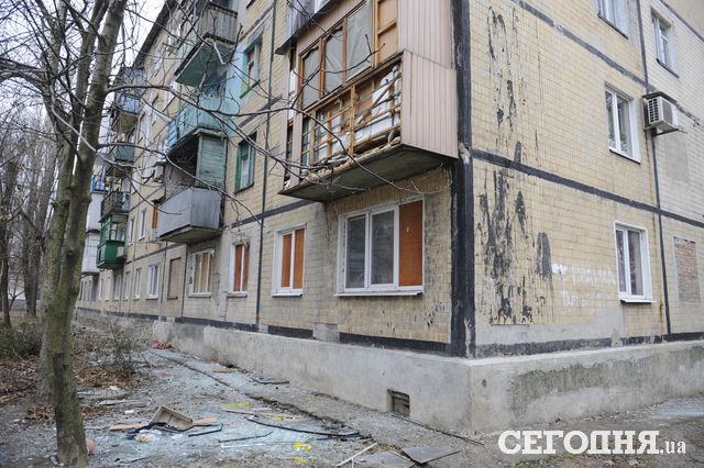 Разрушения в Октябрьском районе. Фото: А.Беркан