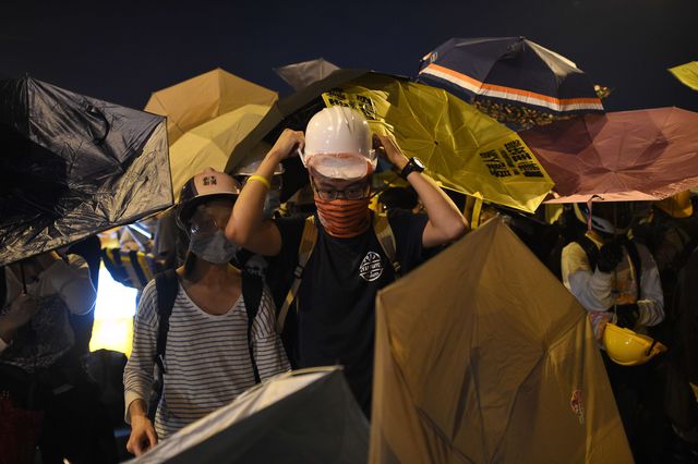 Гонконг снова протестует, фото AFP