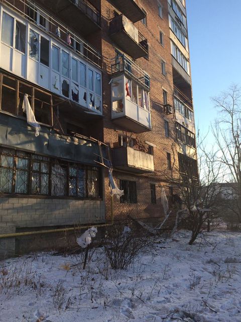 В Донецке – многочисленные разрушения. Фото: Фейсбук