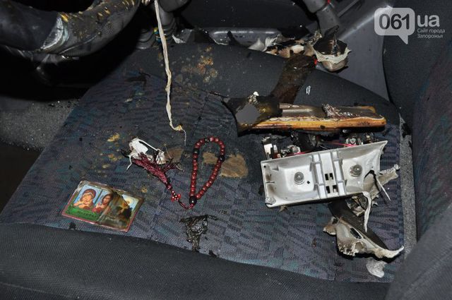 В Запорожье сожгли машину местной Самообороны