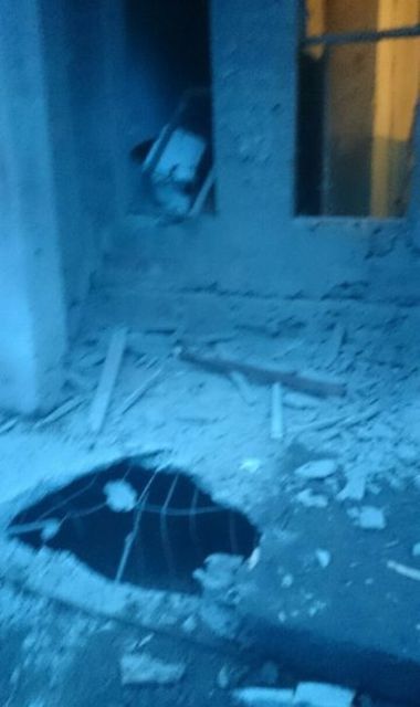 <p>Один зі снарядів пошкодив дитячий садок "Антошка". Фото: соцмережі</p>