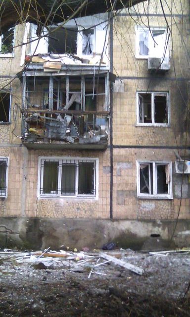 Обстрел Киевского проспекта. Фото: соцсети