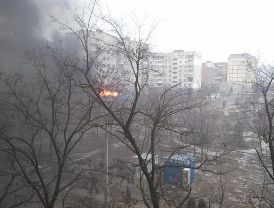 Мариуполь после утреннего  обстрела. Фото: соцсети