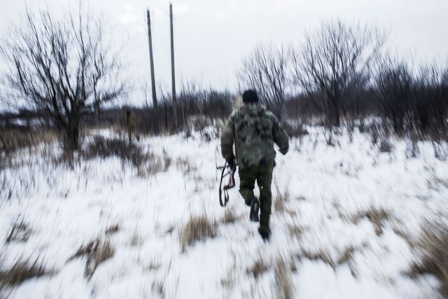 Боевик под Дебальцево. Фото: AFP