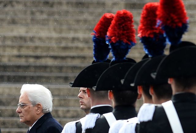 Новоизбранный президент Италии Серджо Маттарелла принес присягу на совместном заседании палат национального парламента во Дворце Монтечиторио. Фото: AFP