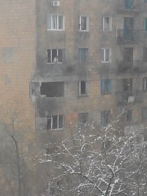 Донецк под обстрелом. Фото: соцсети