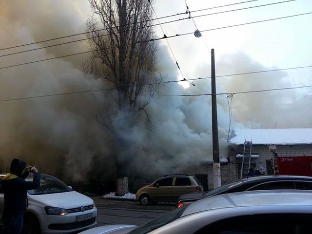Пожар на Дмитриевской. Фото: Ирина Винокурова