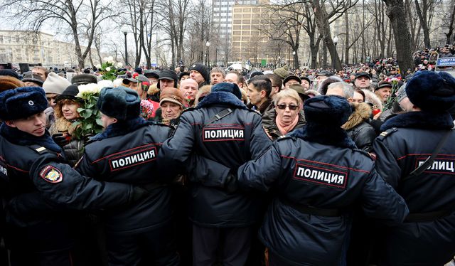 В Москве простились с Немцовым. Фото: AFP