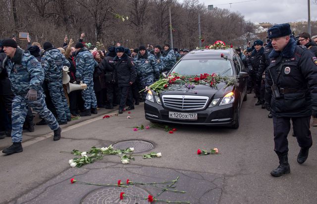 В Москве простились с Немцовым. Фото: AFP