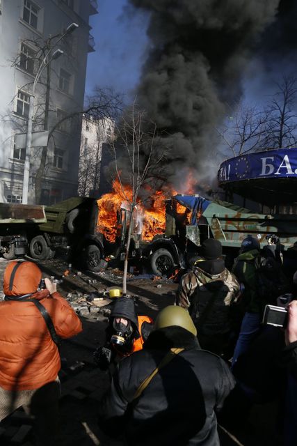 18 лютого 2014. У цей день відбулися масштабні сутички між майданівцями і силовиками в центрі Києва