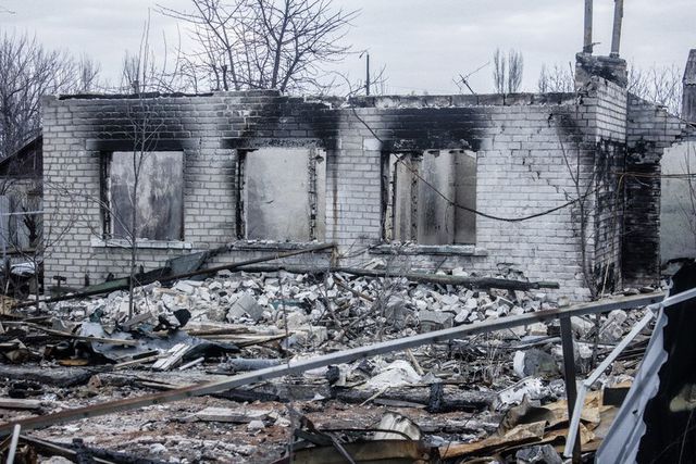 Разрушенный Углегорск. Фото: Соцсети