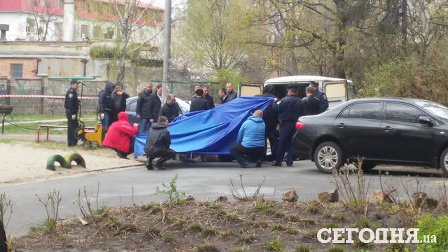 Место убийства Олеся Бузины. Фото: Андрей Черкашин