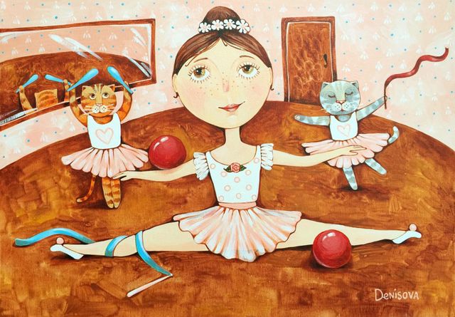 <p>На картинах Дар'ї можна побачити апельсинові дерева, танцюючих індійок, школярку з Гоа і відпочиваючих біля моря туристів. Фото: denisova.com.ua</p>