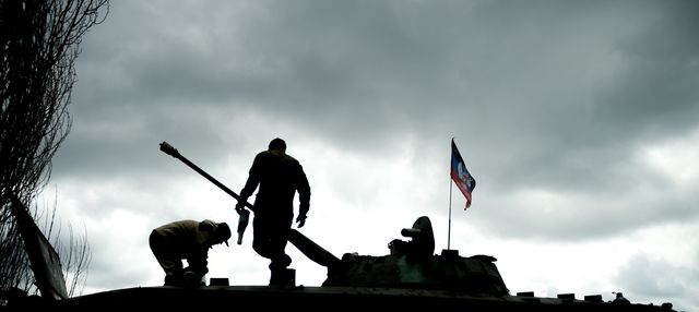 Бронетехника боевиков под Макеевкой. Фото: AFP